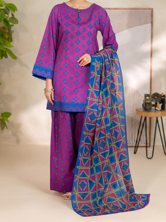 Purple Lawn Unstitched 3PC - ALP-3PS-2681
