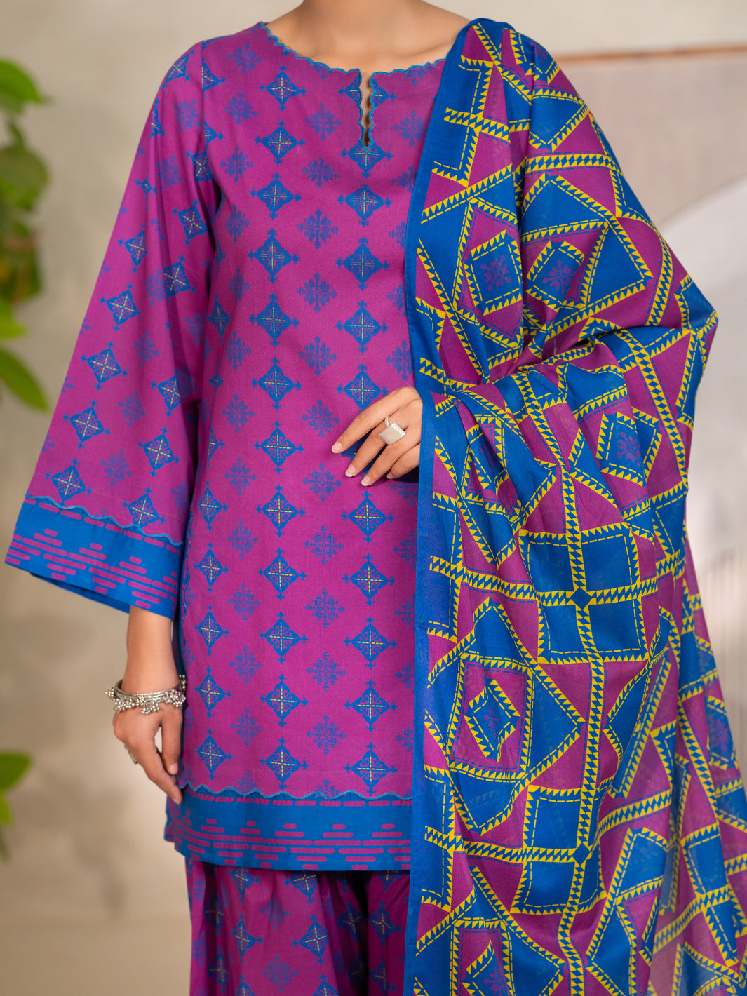 Purple Lawn Unstitched 3PC - ALP-3PS-2681