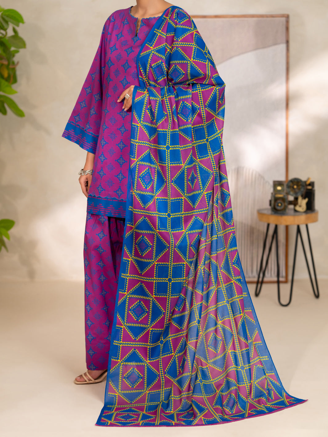 Purple Lawn Unstitched 3PC - ALP-3PS-2681