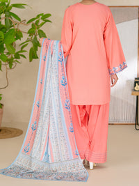 Peach Dyed Lawn Unstitched 3Pc - ALP-3PS-2687