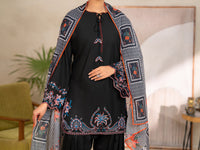 Black Lawn 3Pc Unstitched - ALP-3PS-2688