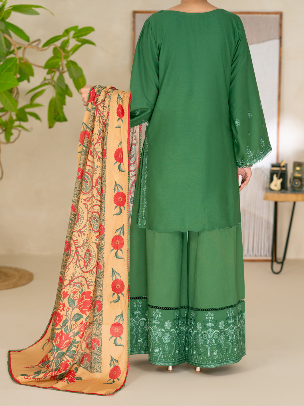 Green Lawn Unstitched 3Pc - ALP-3PS-2690