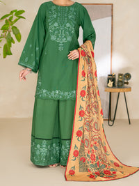 Green Lawn Unstitched 3Pc - ALP-3PS-2690