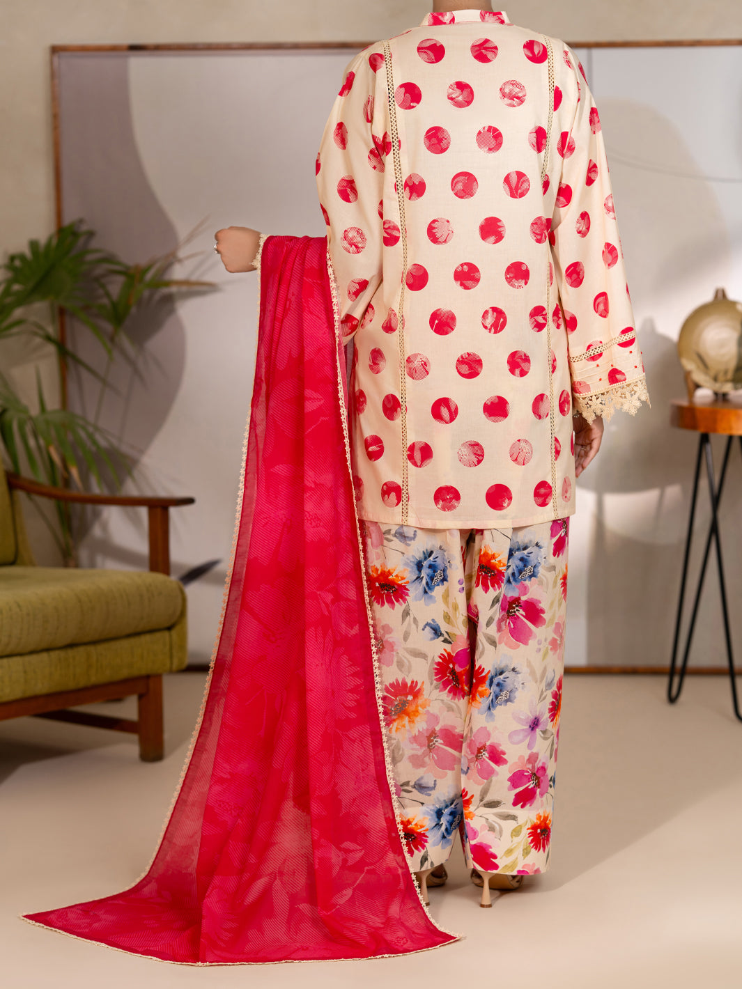 Pink Cambric 3Pc Unstitched - ALP-3PS-2692