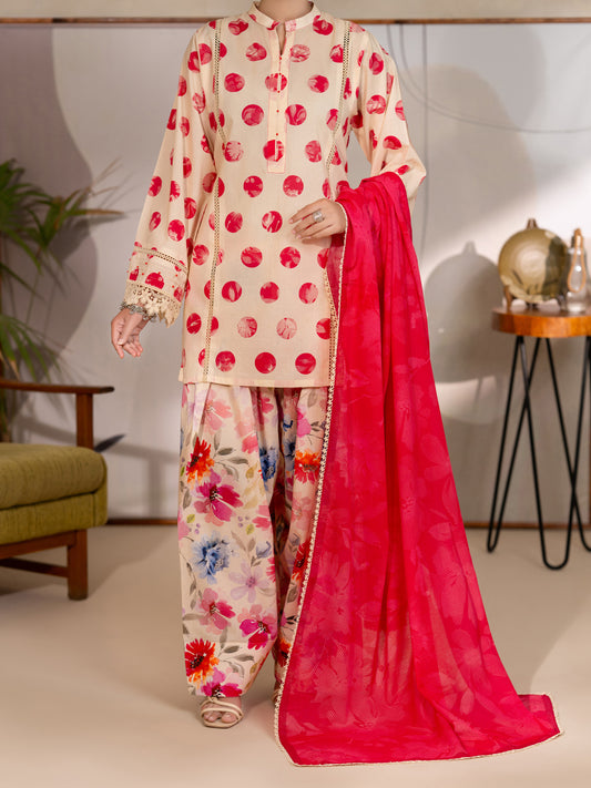 Pink Cambric 3Pc Unstitched - ALP-3PS-2692