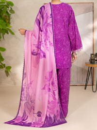 Purple Cambric 3Pc Unstitched - ALP-3PS-2694