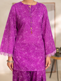 Purple Cambric 3Pc Unstitched - ALP-3PS-2694