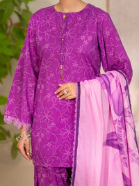 Purple Cambric 3Pc Unstitched - ALP-3PS-2694