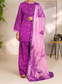 Purple Cambric 3Pc Unstitched - ALP-3PS-2694