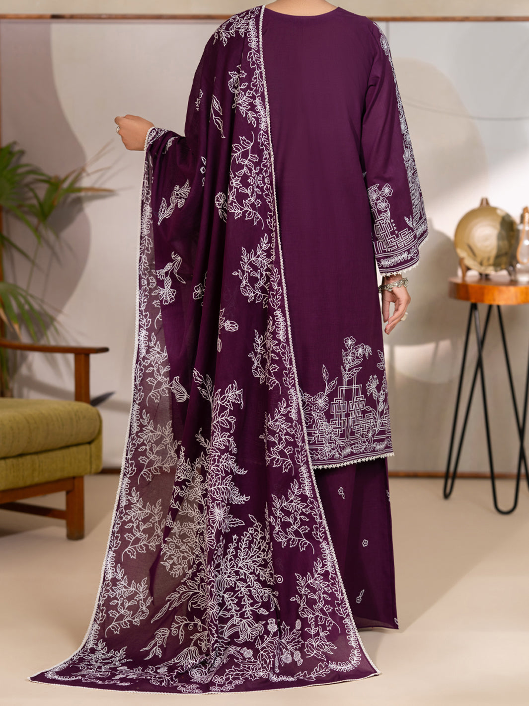Purple Lawn Unstitched 3PC - ALP-3PS-2704