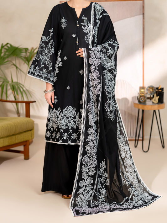 Black Lawn Unstitched 3PC - ALP-3PS-2706