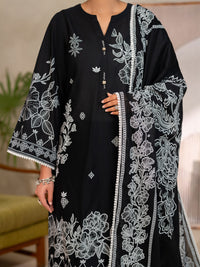 Black Lawn Unstitched 3PC - ALP-3PS-2706