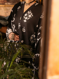 Black Cotton Lawn Unstitched 3PC - ALP-3PS-2711