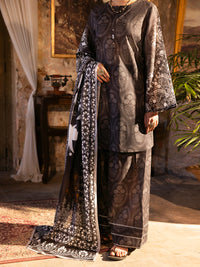 Charcoal Cotton Lawn Unstitched 3PC - ALP-3PS-2712