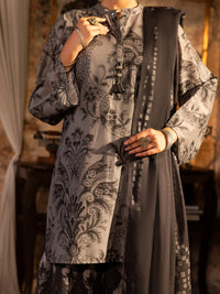 Grey Cotton Lawn Unstitched 3PC - ALP-3PS-2714