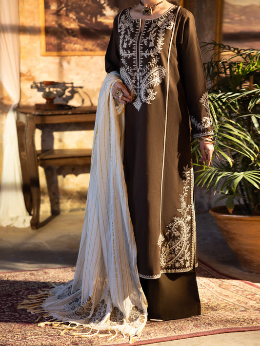 Brown Lawn Unstitched 3 Piece - ALP-3PS-2721