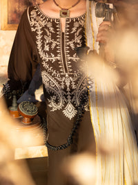Brown Lawn Unstitched 3 Piece - ALP-3PS-2721