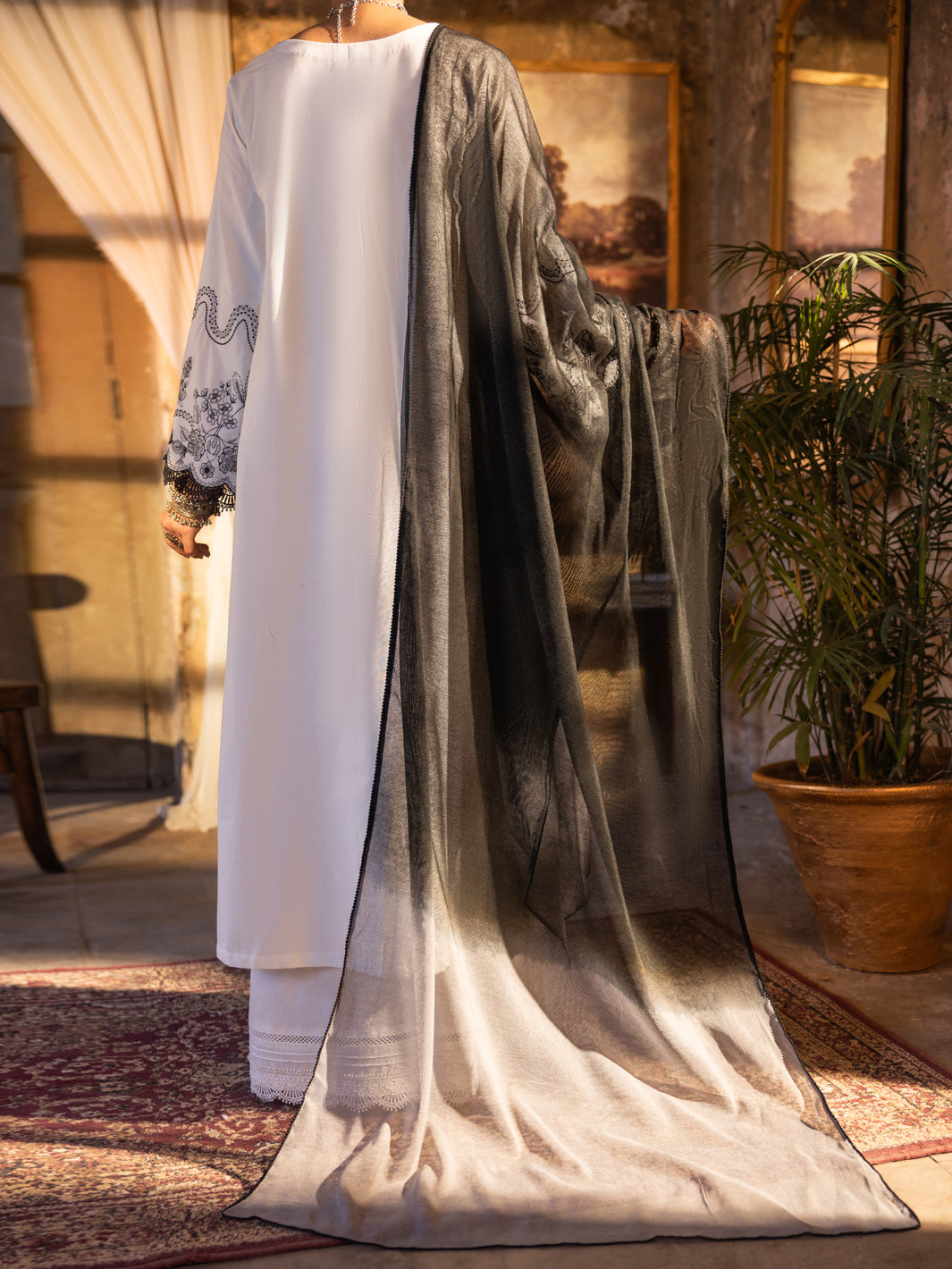 White Dyed Lawn Unstitched 3 Piece - ALP-3PS-2722