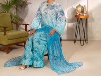 Blue Swiss Jacquard Unstitched 3PC - ALP-3PS-2730