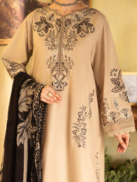 Beige Dyed Lawn Unstitched 3 Piece - ALP-3PS-2735
