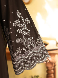 Black Cotton Lawn Unstitched 3PC - ALP-3PS-2738