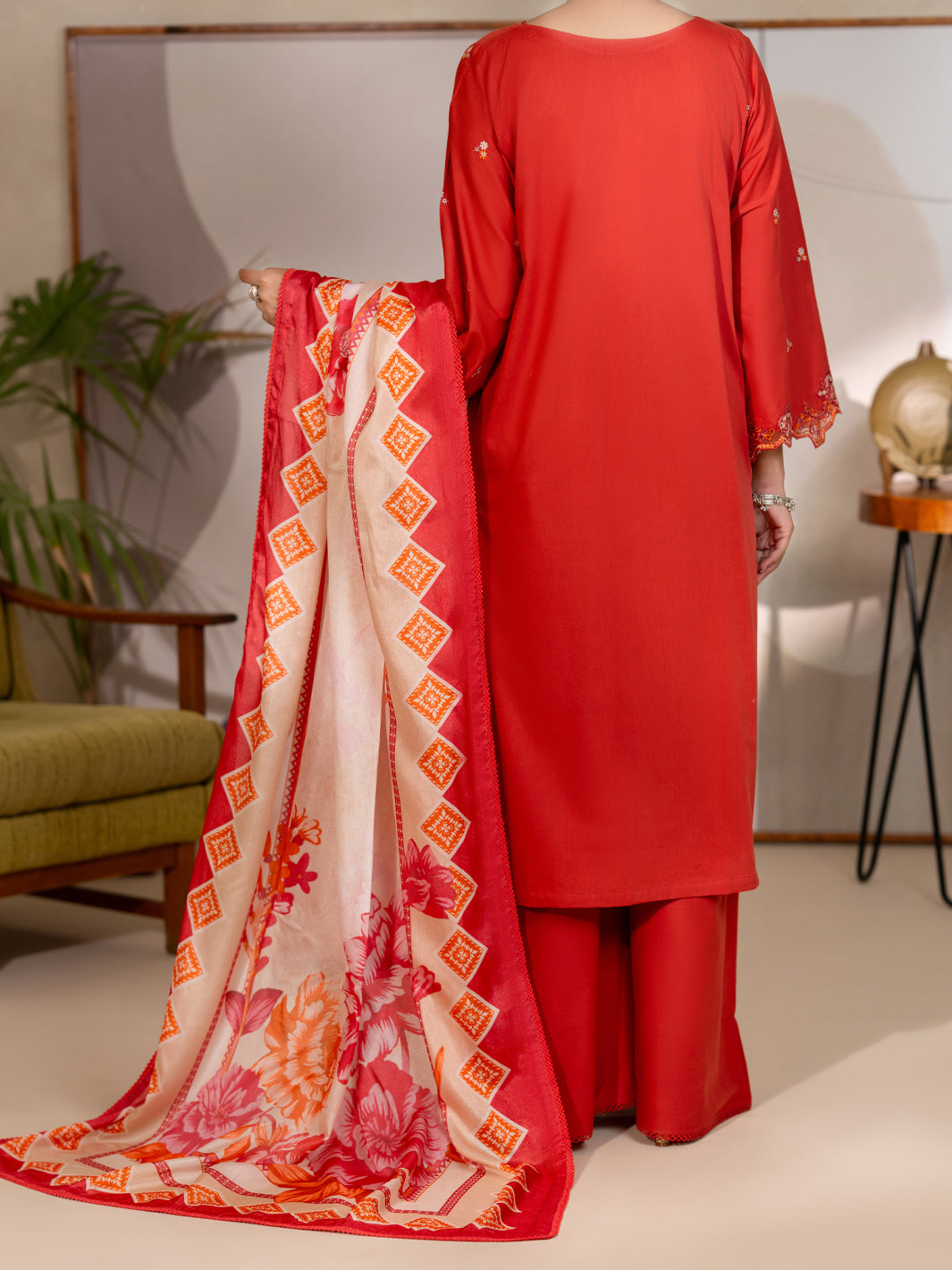 Pink Lawn Unstitched 3PC - ALP-3PS-2741