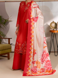 Pink Lawn Unstitched 3PC - ALP-3PS-2741