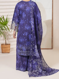 Blue Cambric Unstitched 3Pc - ALP-3PS-2747