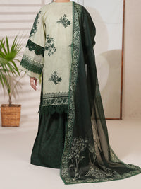 Green Cambric Unstitched 3Pc - ALP-3PS-2750