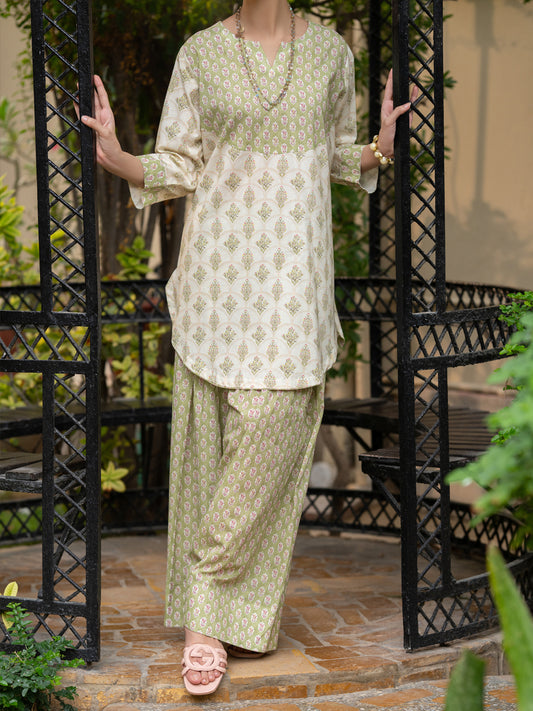 Lemon Lawn Co-Ord Set - ALP-2PS-SLKS-2775