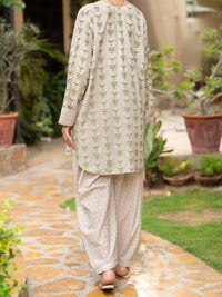 Pistachio Green Lawn Co-Ord Set - ALP-2PS-SLKS-2780