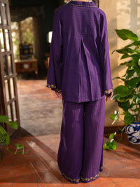 Blue Cotton Dobby Stitched 2Pc - ALP-2PS-LKS-2785