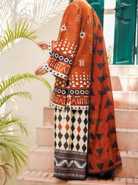 Rust Cotton 3Pc Stitched - ALP-3PS-2818