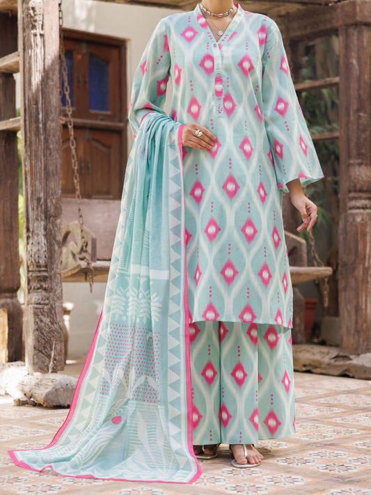 Light Green Lawn Stitched 3Pc - ALP-3PS-2820