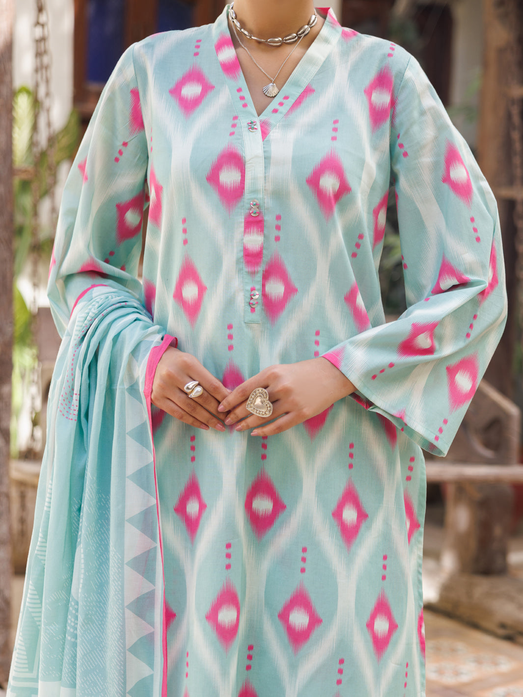 Light Green Lawn Stitched 3Pc - ALP-3PS-2820