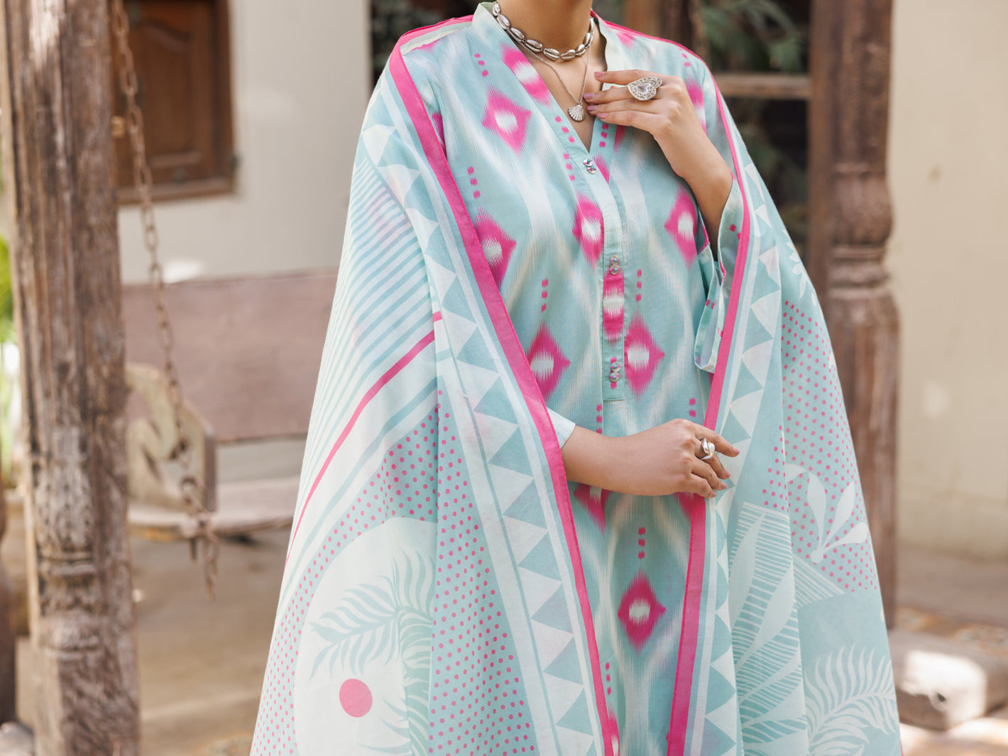 Light Green Lawn Stitched 3Pc - ALP-3PS-2820