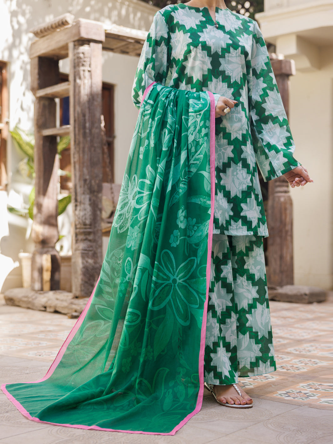 Green Lawn Stitched 3Pc - ALP-3PS-2821