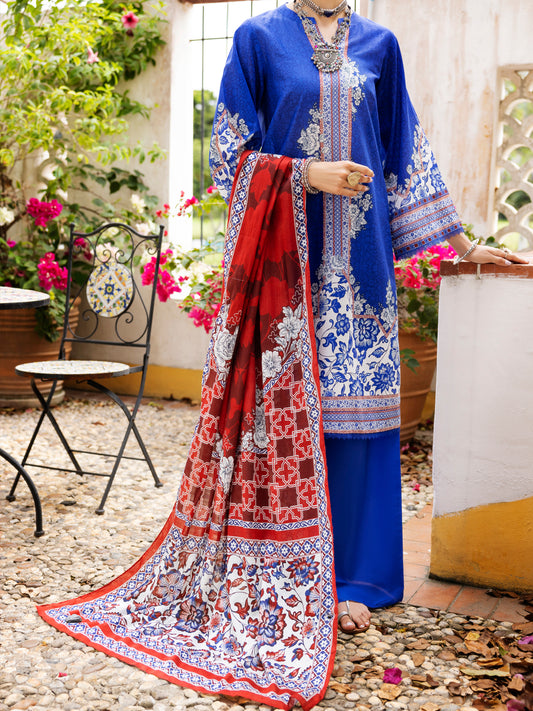 Blue Lawn 3Pc Stitched - ALP-3PS-2004