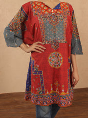 Red Cambric Tunic - ALP-LK-1980 - Almirah Online