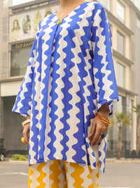 Blue Lawn Kurti - ALP-SLK-2542