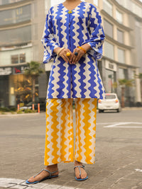 Blue Lawn Kurti - ALP-SLK-2542