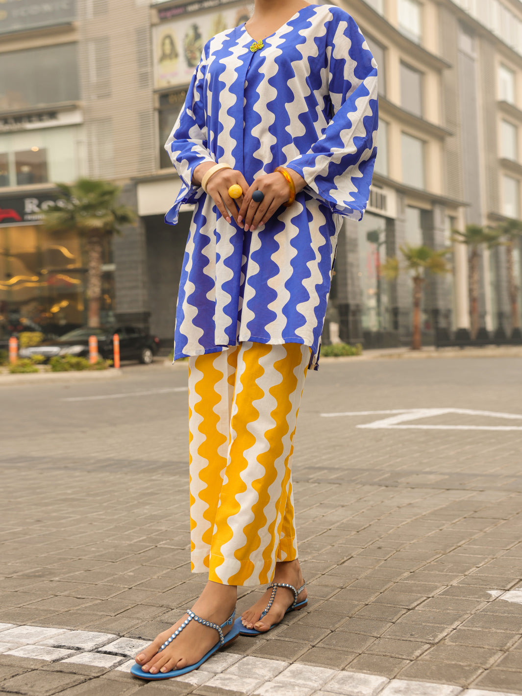 Blue Lawn Kurti  - Women Kurti | ALMIRAH