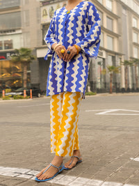 Blue Lawn Kurti - ALP-SLK-2542
