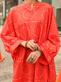 Orange Lawn Kurti - ALP-SLK-2544