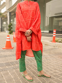 Orange Lawn Kurti - ALP-SLK-2544