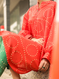 Orange Lawn Kurti - ALP-SLK-2544