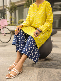 Yellow Lawn Kurti - ALP-SLK-2545