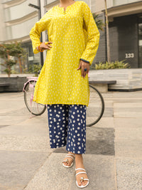 Yellow Lawn Kurti - ALP-SLK-2545