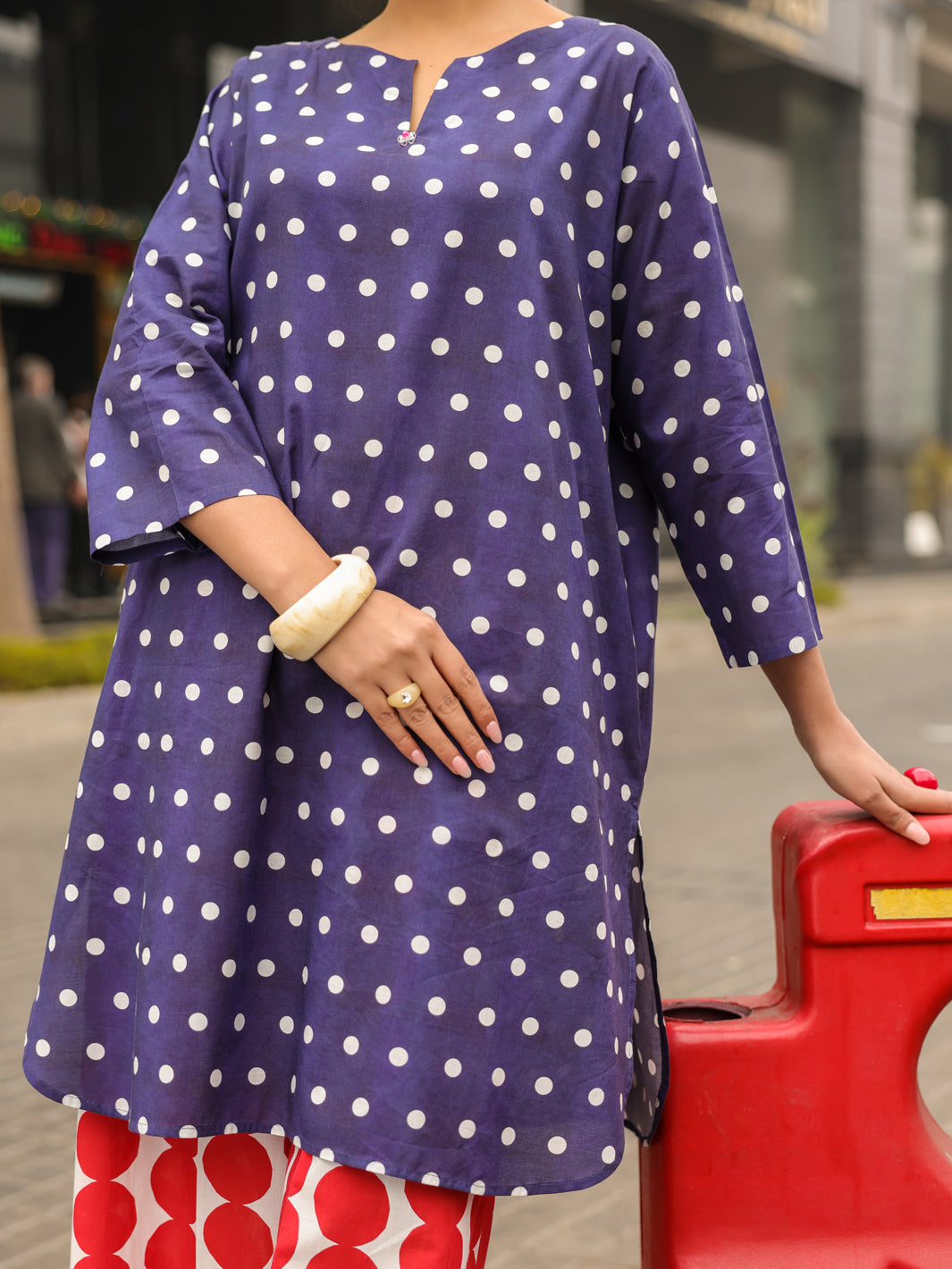 Blue Lawn Kurti - ALP-SLK-2546