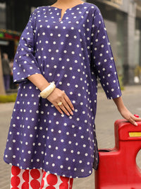 Blue Lawn Kurti - ALP-SLK-2546